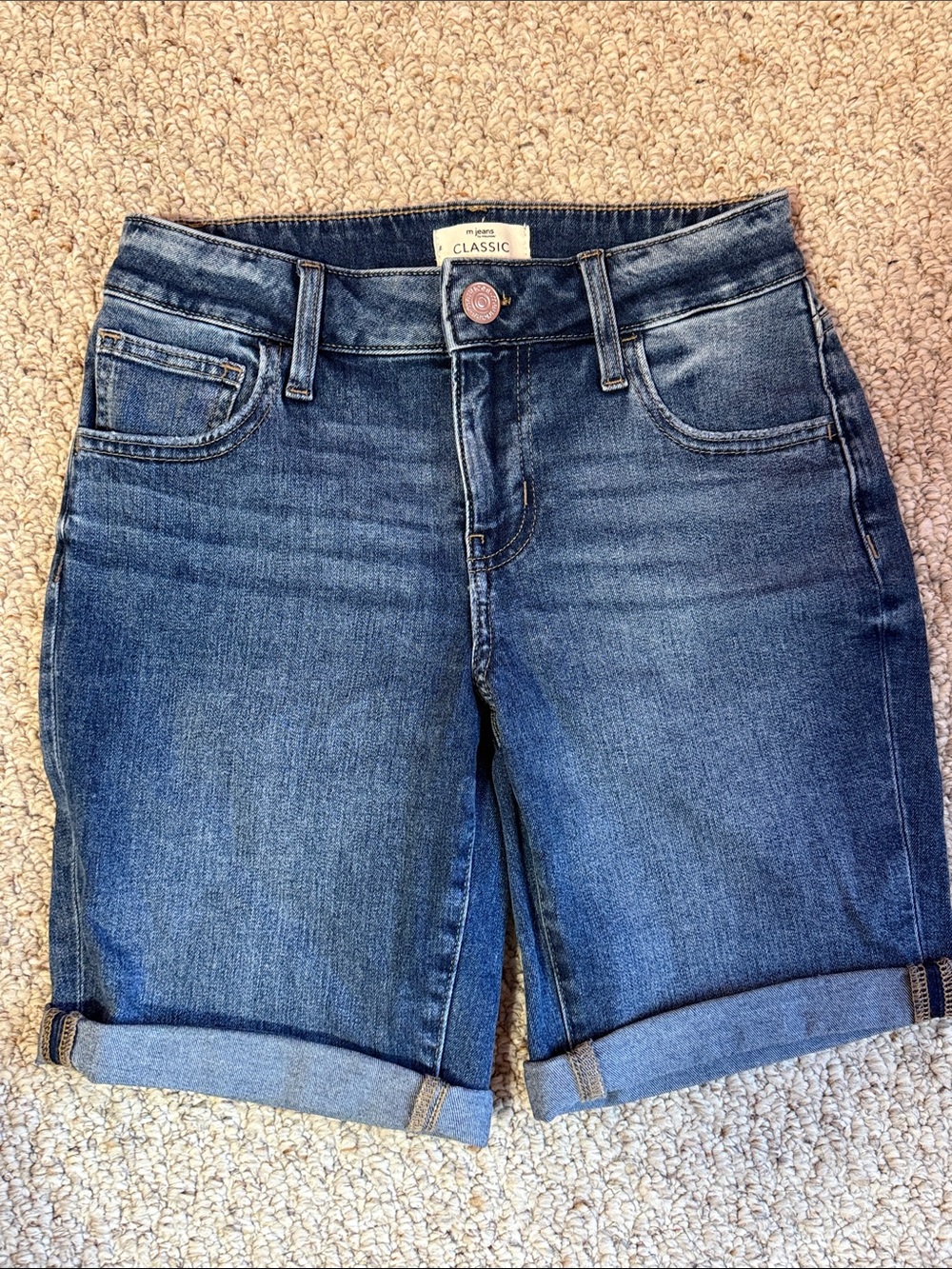 Maurice’s Dark Wash Denim Bermuda Shorts